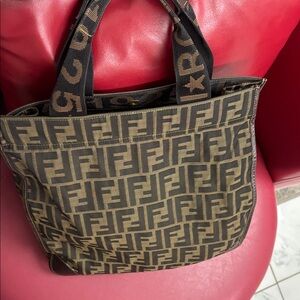 Fendi Black and Brown Tote Bag #115